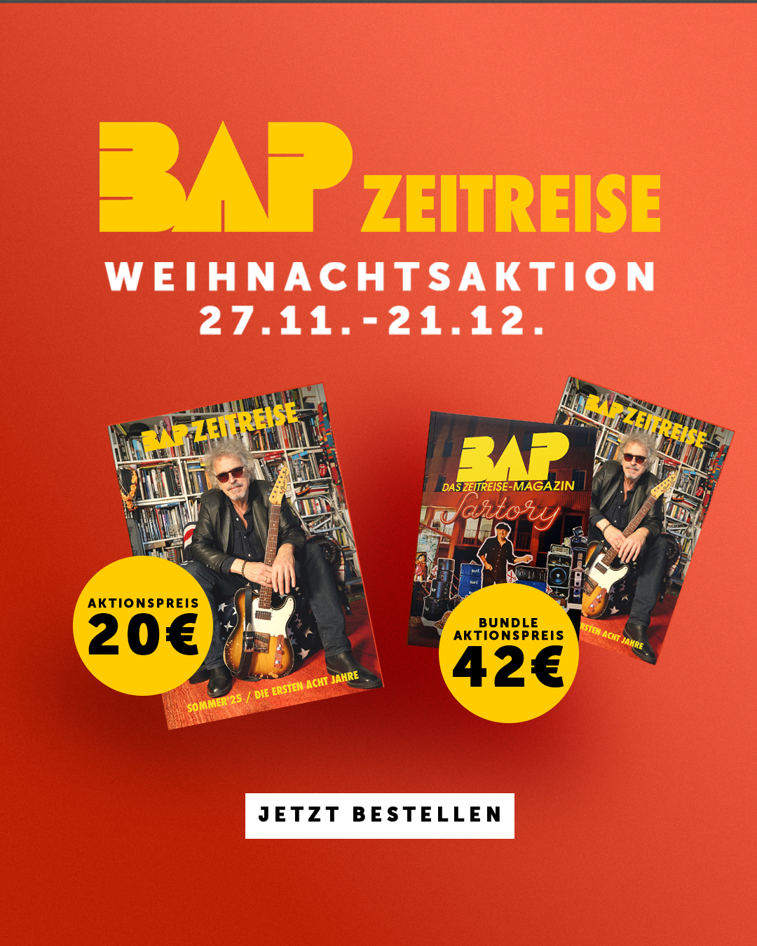 BAP ZEITREISE MAGAZIN SOMMER ’25 / DIE ERSTEN ACHT JAHRE oder Die komplette BAP Zeitreise im Bundle - Das erste Zeitreise Magazin plus Sommer'25